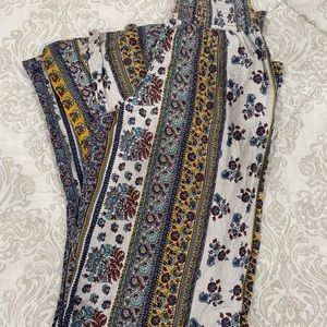 Boho flare bottom pants, size medium